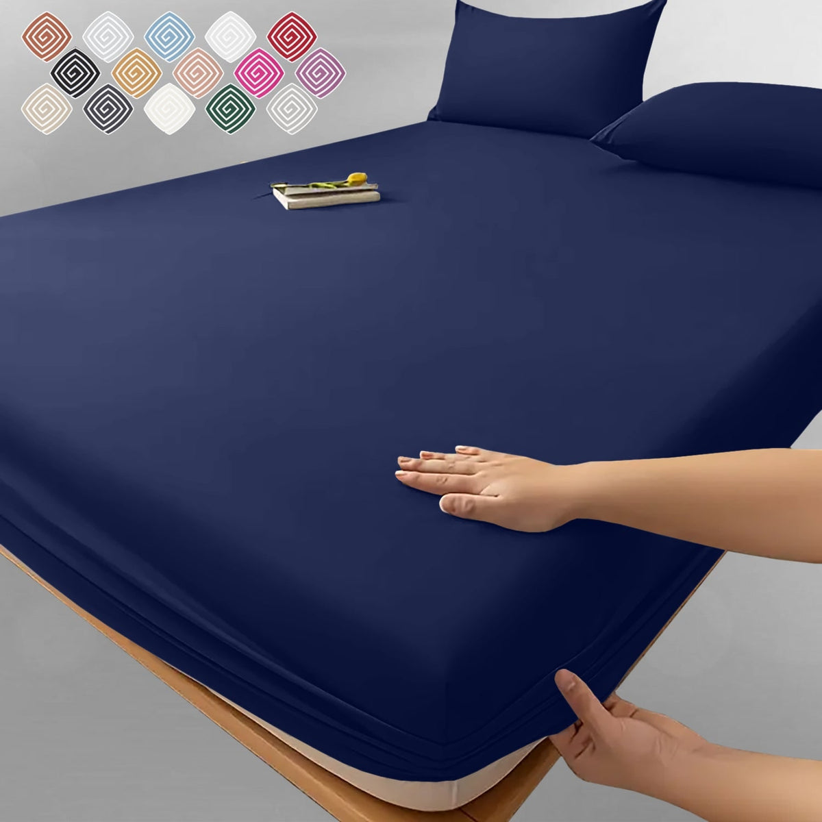 Extra Deep Fitted Bed Sheet with Wrinkle-Resistant Smooth Matte Fabric and Elasticated Corners - Image 9