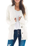 Cardigan casual da donna effetto maglia per autunno e inverno