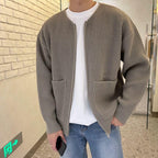 Cardigan da uomo in maglia per stratificazione quotidiana