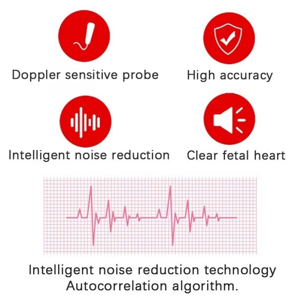 Fetal Doppler Handheld Heart Rate Monitor with Lcd Display for Pregnancy at Home - Image 5