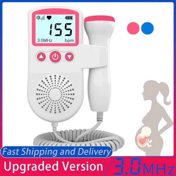 Fetal Doppler Handheld Heart Rate Monitor with Lcd Display for Pregnancy at Home - Image 6
