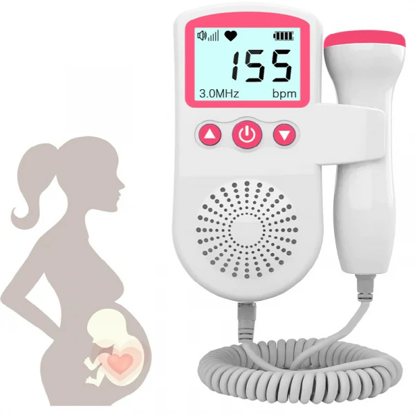 Fetal Doppler with Lcd Display and Speaker for Home Heart Rate Monitoring - Image 1