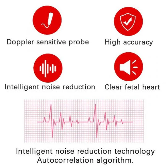 Fetal Doppler with Lcd Display and Speaker for Home Heart Rate Monitoring - Image 5
