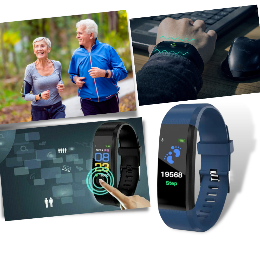 Fitness Tracker with Heart Rate Monitor and Step Counter Activity Watch - Image 1