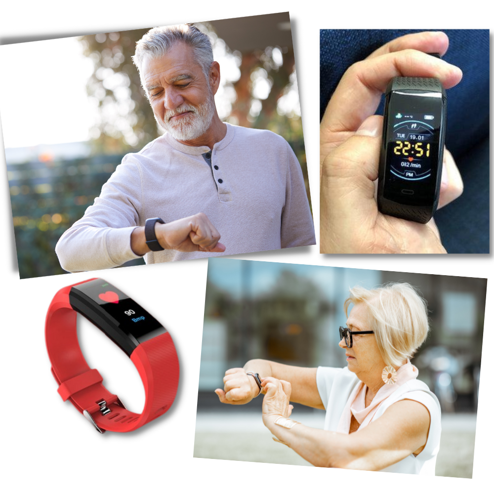 Fitness Tracker with Heart Rate Monitor and Step Counter Activity Watch - Image 3