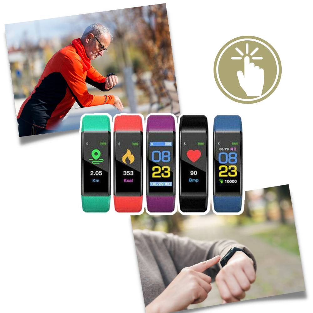 Fitness Tracker with Heart Rate Monitor and Step Counter Activity Watch - Image 4