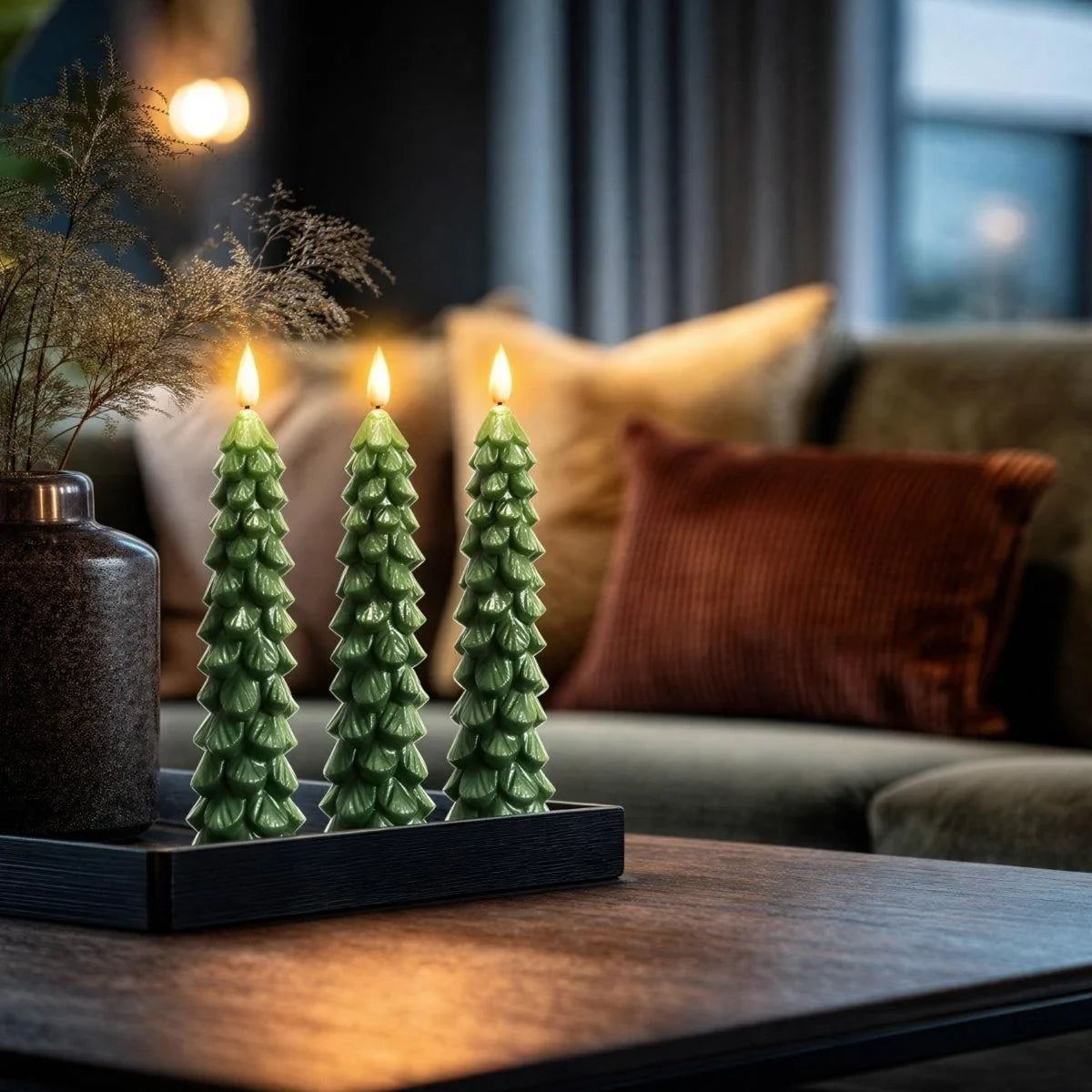 Flameless LED Christmas Tree Candles with Battery Operated Remote Control and Timer - Image 1