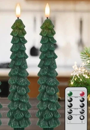 Flameless LED Christmas Tree Candles with Battery Operated Remote Control and Timer - Image 5
