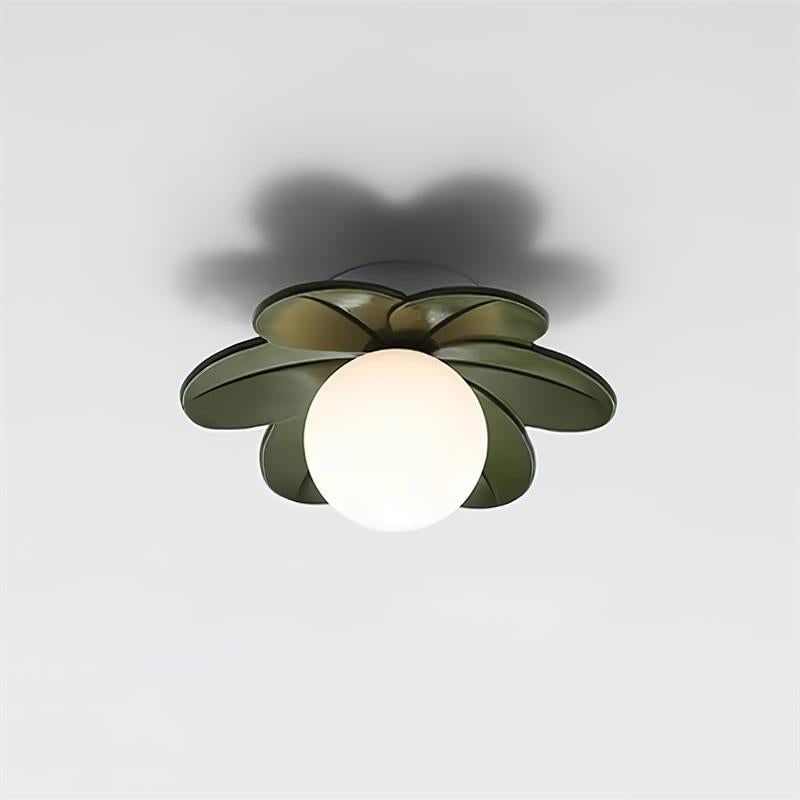 Flush Mount Ceiling Light with Frosted Glass Flower Petals and Diffused Ambient Lighting - Image 15