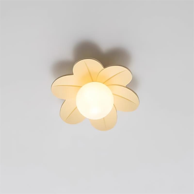 Flush Mount Ceiling Light with Frosted Glass Flower Petals and Diffused Ambient Lighting - Image 16