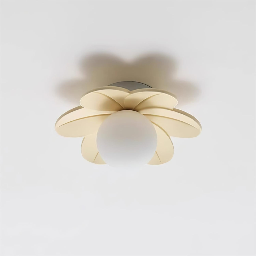 Flush Mount Ceiling Light with Frosted Glass Flower Petals and Diffused Ambient Lighting - Image 17