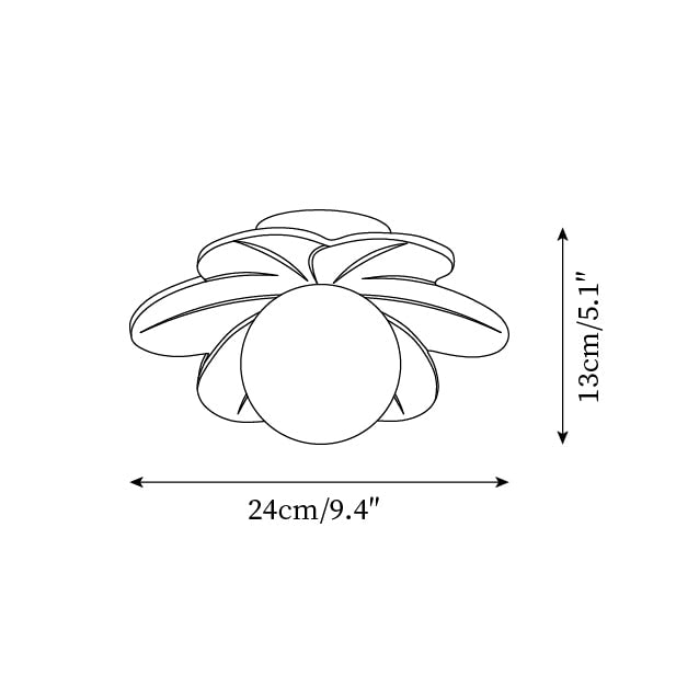 Flush Mount Ceiling Light with Frosted Glass Flower Petals and Diffused Ambient Lighting - Image 5