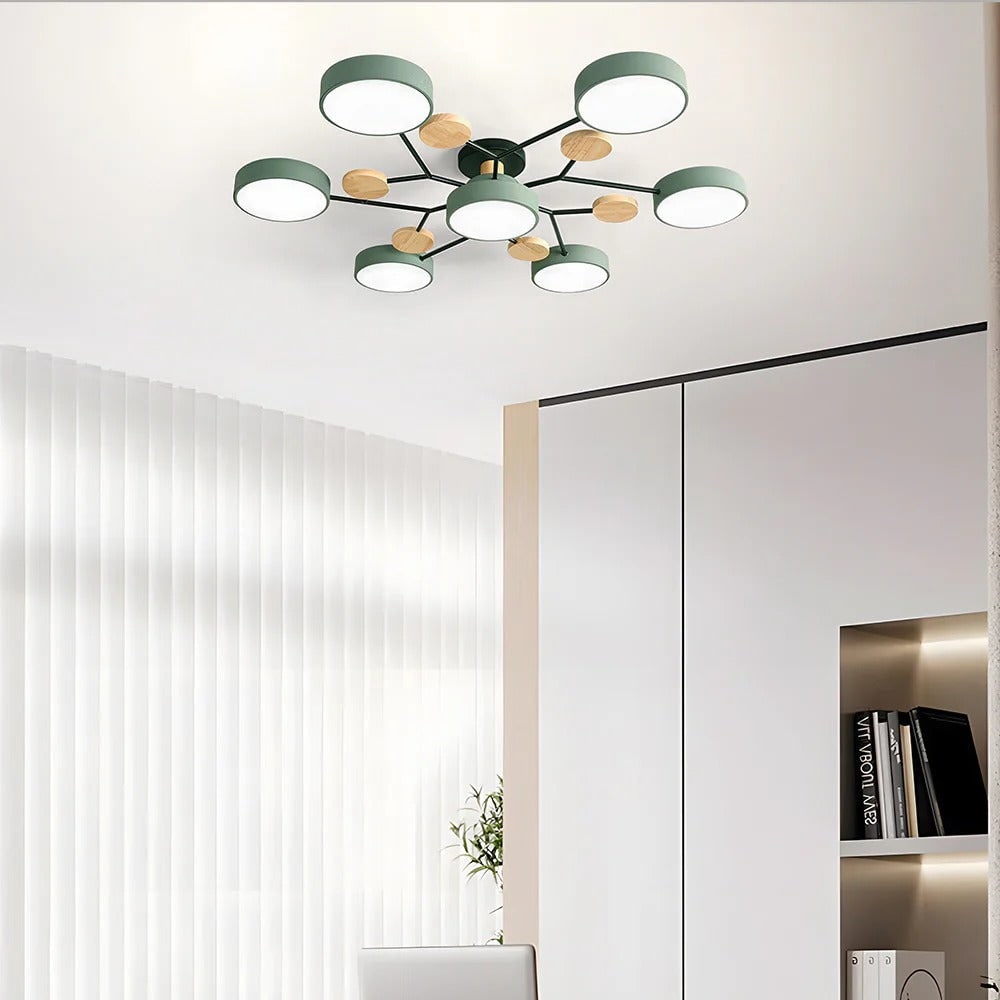 Flush Mount Ceiling Light with Modern LED Semi Design and Branching Arms - Image 12