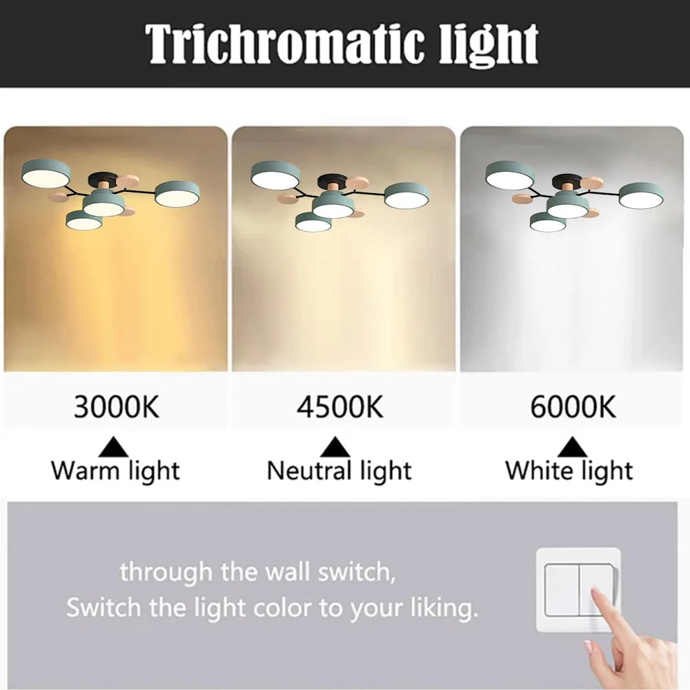 Flush Mount Ceiling Light with Modern LED Semi Design and Branching Arms - Image 13