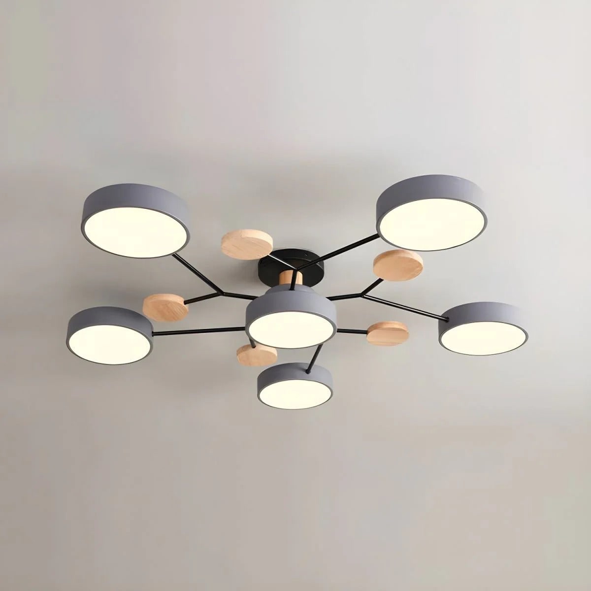 Flush Mount Ceiling Light with Modern LED Semi Design and Branching Arms - Image 17