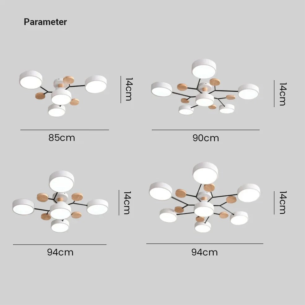 Flush Mount Ceiling Light with Modern LED Semi Design and Branching Arms - Image 26