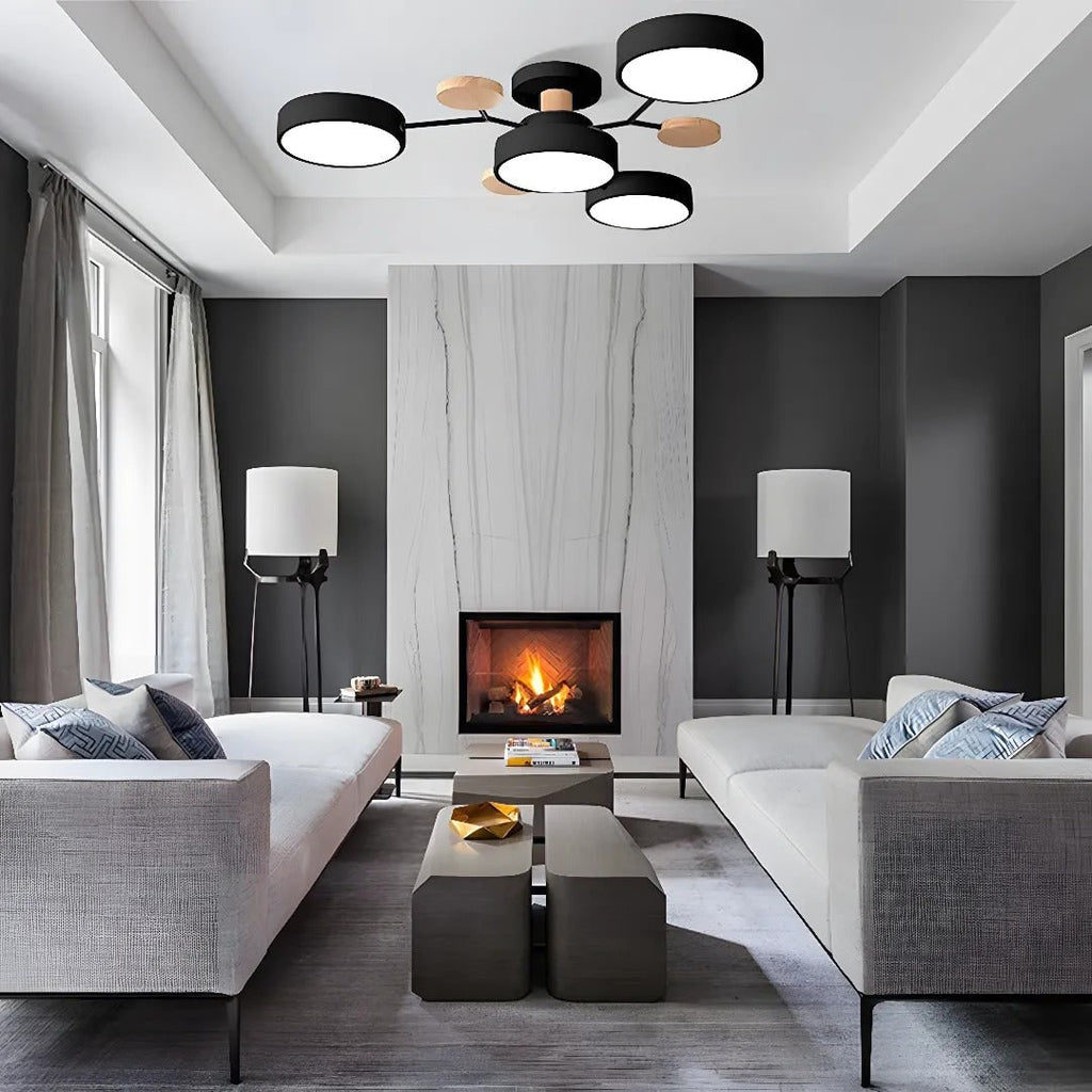Flush Mount Ceiling Light with Modern LED Semi Design and Branching Arms - Image 30