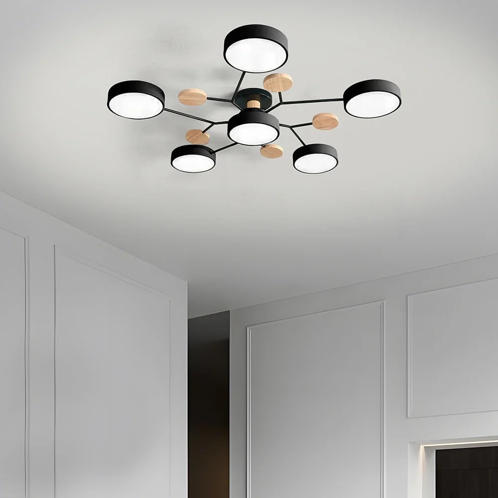 Flush Mount Ceiling Light with Modern LED Semi Design and Branching Arms - Image 38