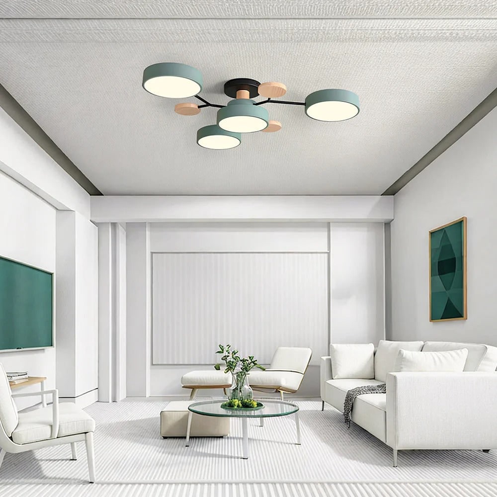 Flush Mount Ceiling Light with Modern LED Semi Design and Branching Arms - Image 4