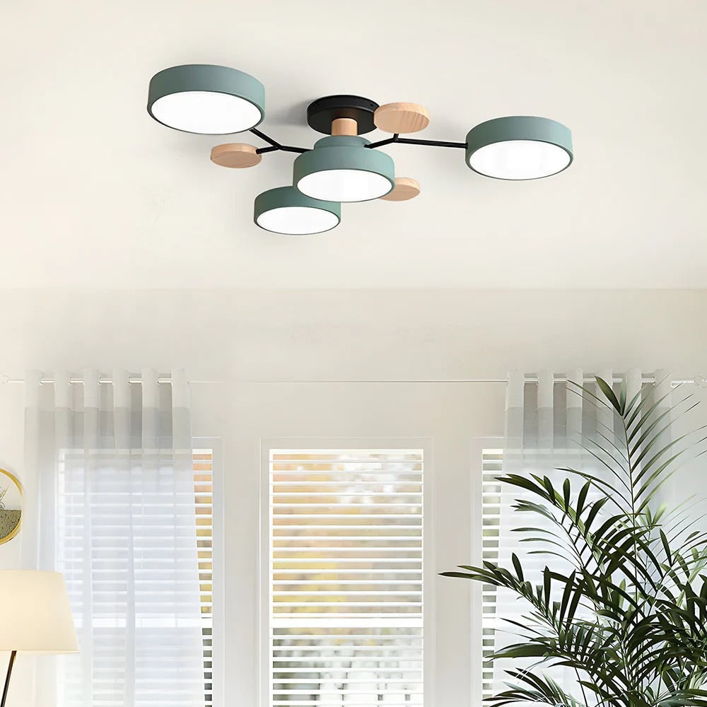 Flush Mount Ceiling Light with Modern LED Semi Design and Branching Arms - Image 6