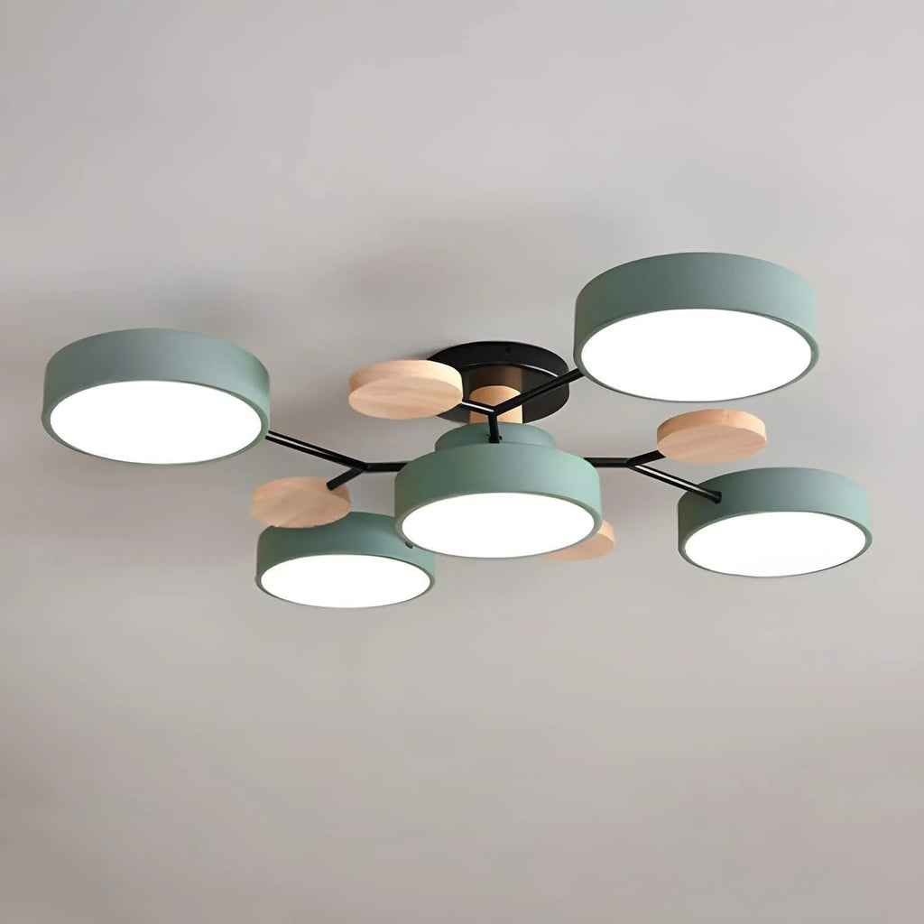 Flush Mount Ceiling Light with Modern LED Semi Design and Branching Arms - Image 7