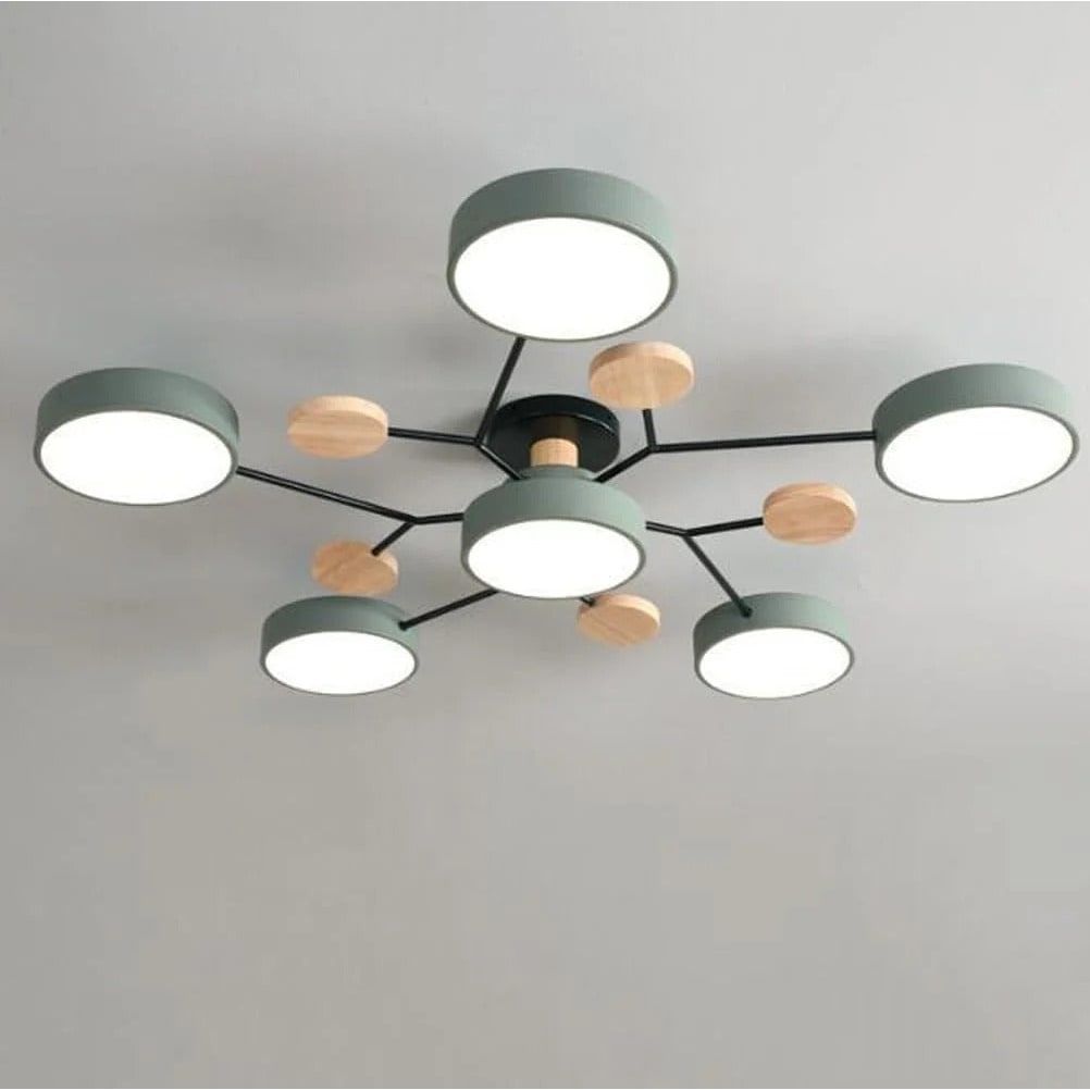Flush Mount Ceiling Light with Modern LED Semi Design and Branching Arms - Image 9