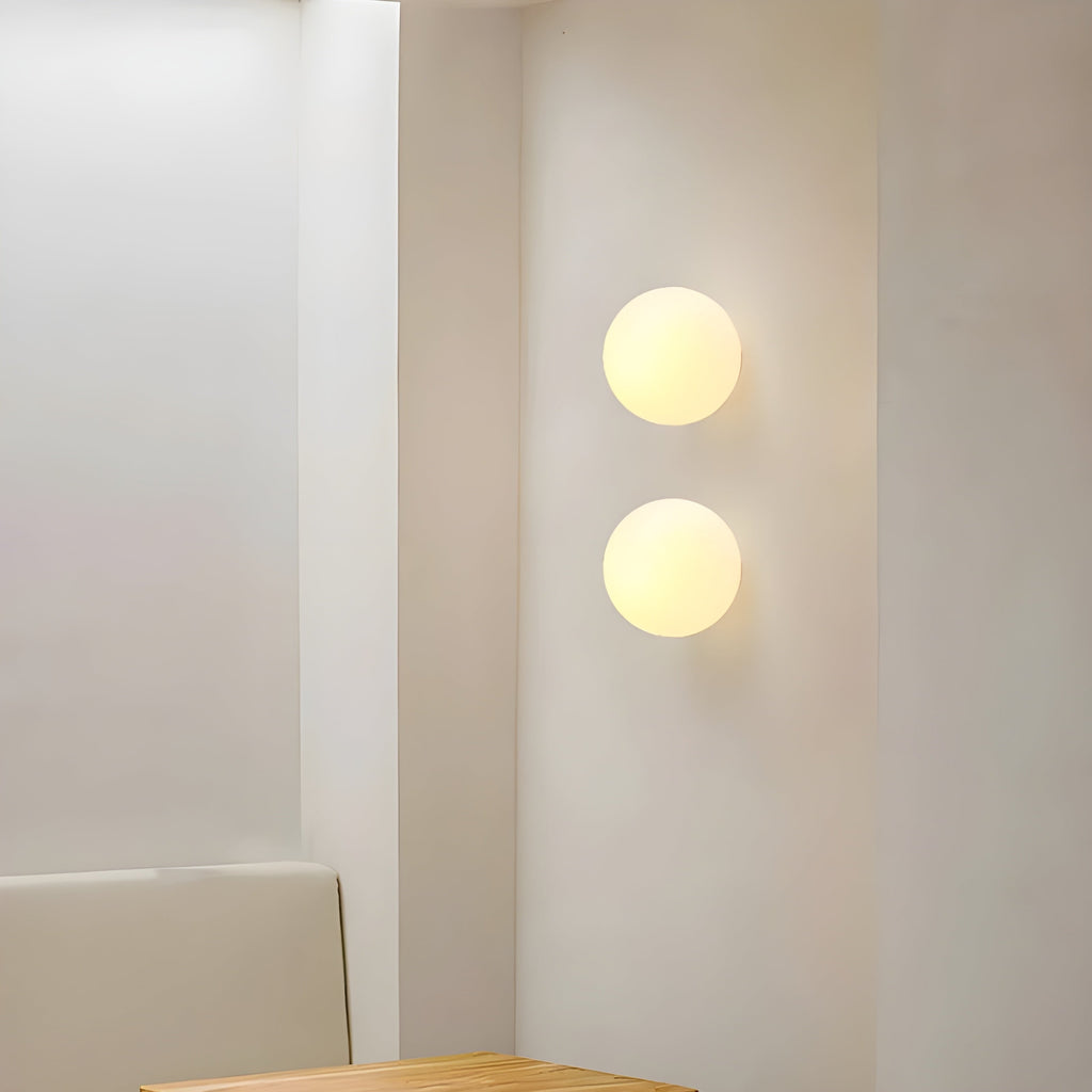 Flush Mount Globe Wall Light with Frosted Glass and Modern Minimalist Design - Image 1