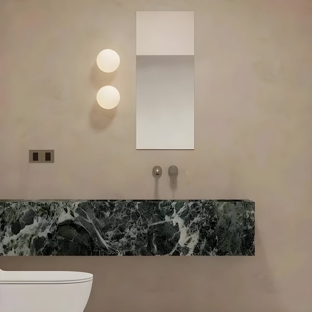 Flush Mount Globe Wall Light with Frosted Glass and Modern Minimalist Design - Image 2