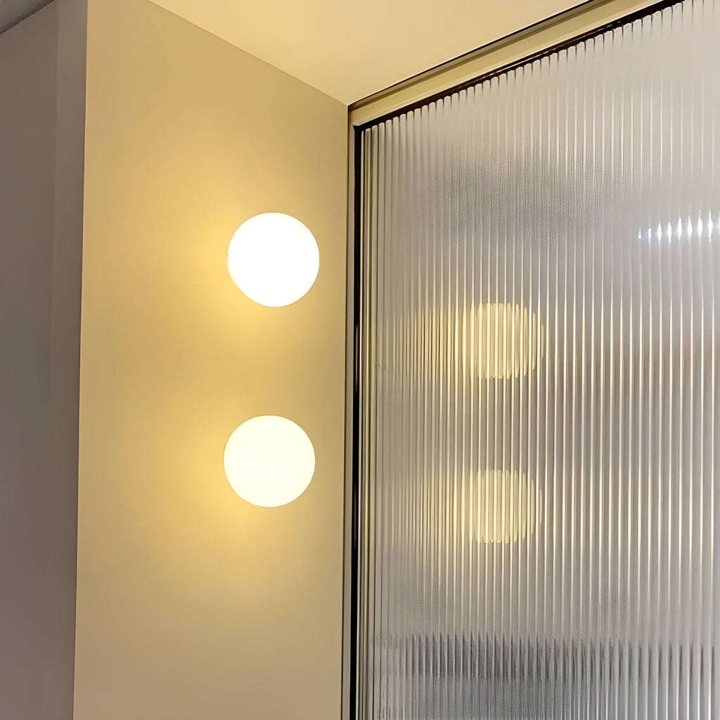 Flush Mount Globe Wall Light with Frosted Glass and Modern Minimalist Design - Image 4