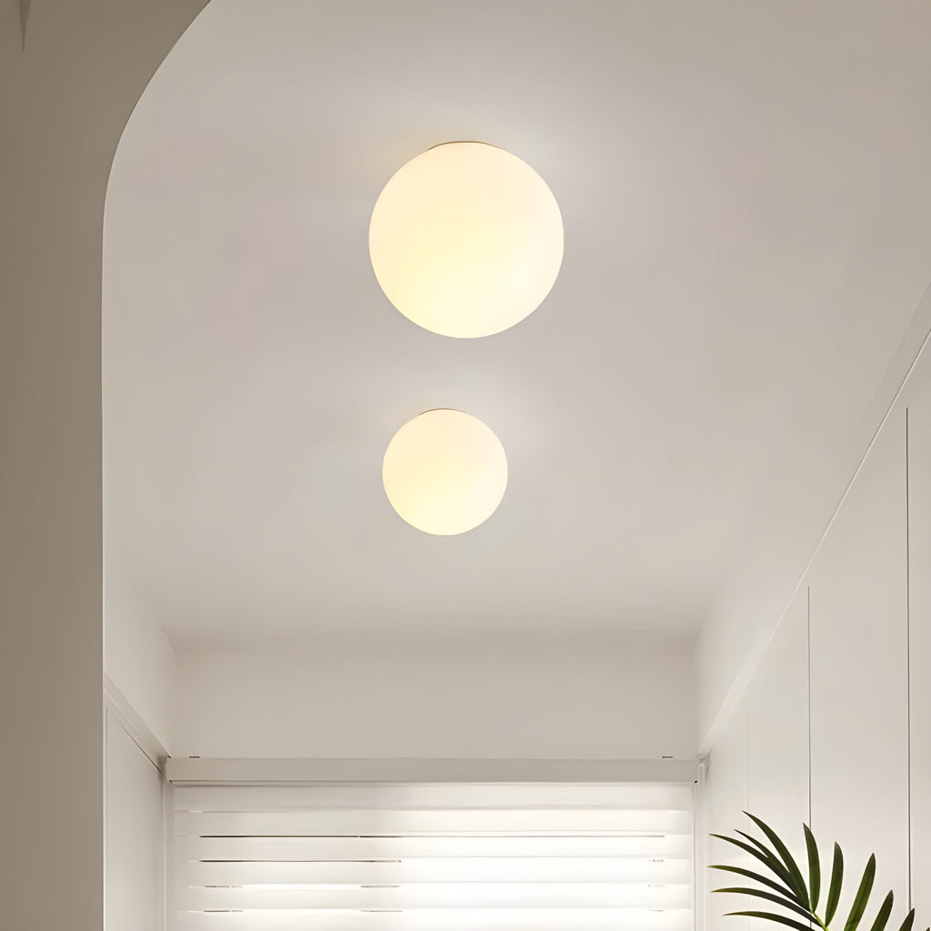 Flush Mount Globe Wall Light with Frosted Glass and Modern Minimalist Design - Image 5