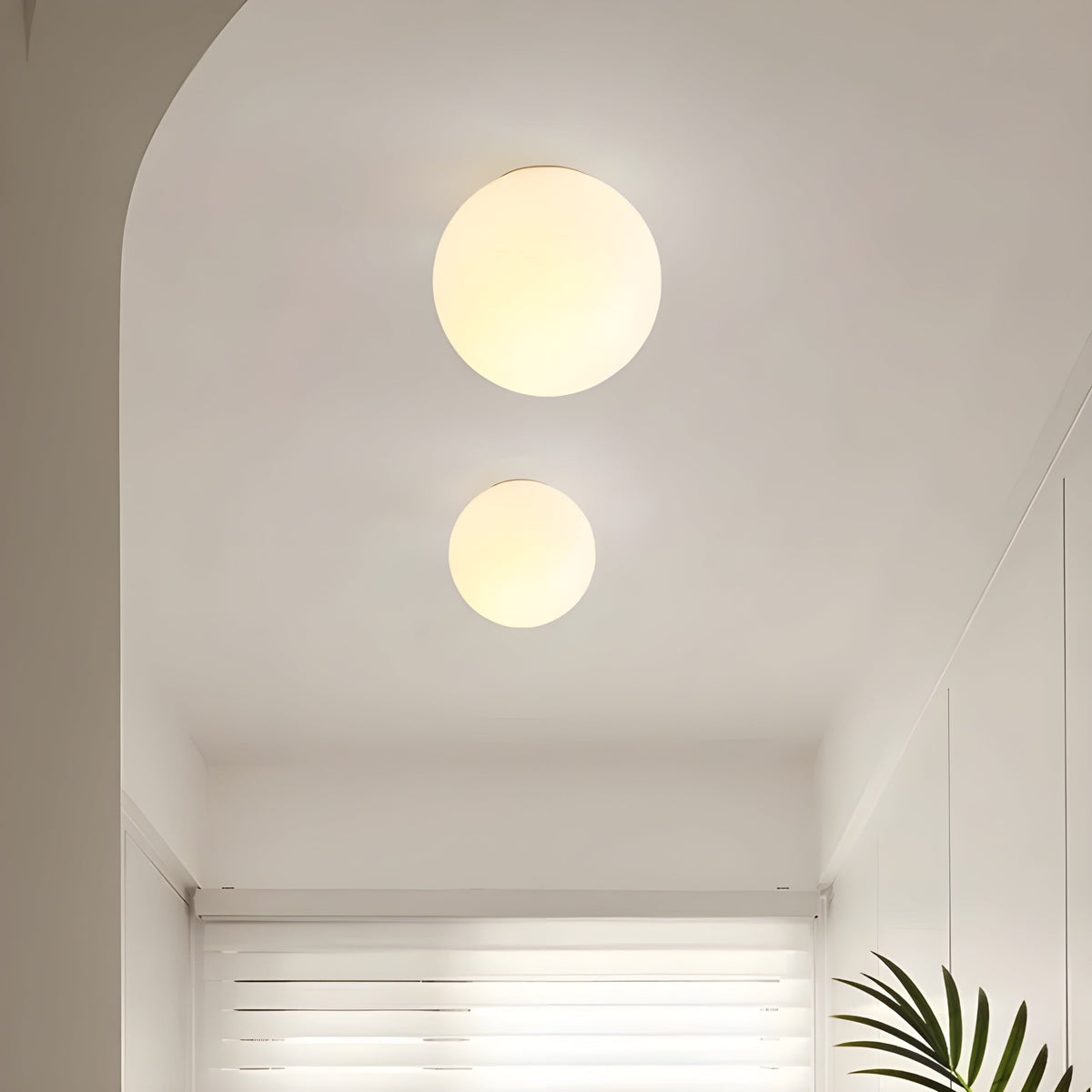 Flush Mount Globe Wall Light with Frosted Glass and Modern Minimalist Design - Image 5