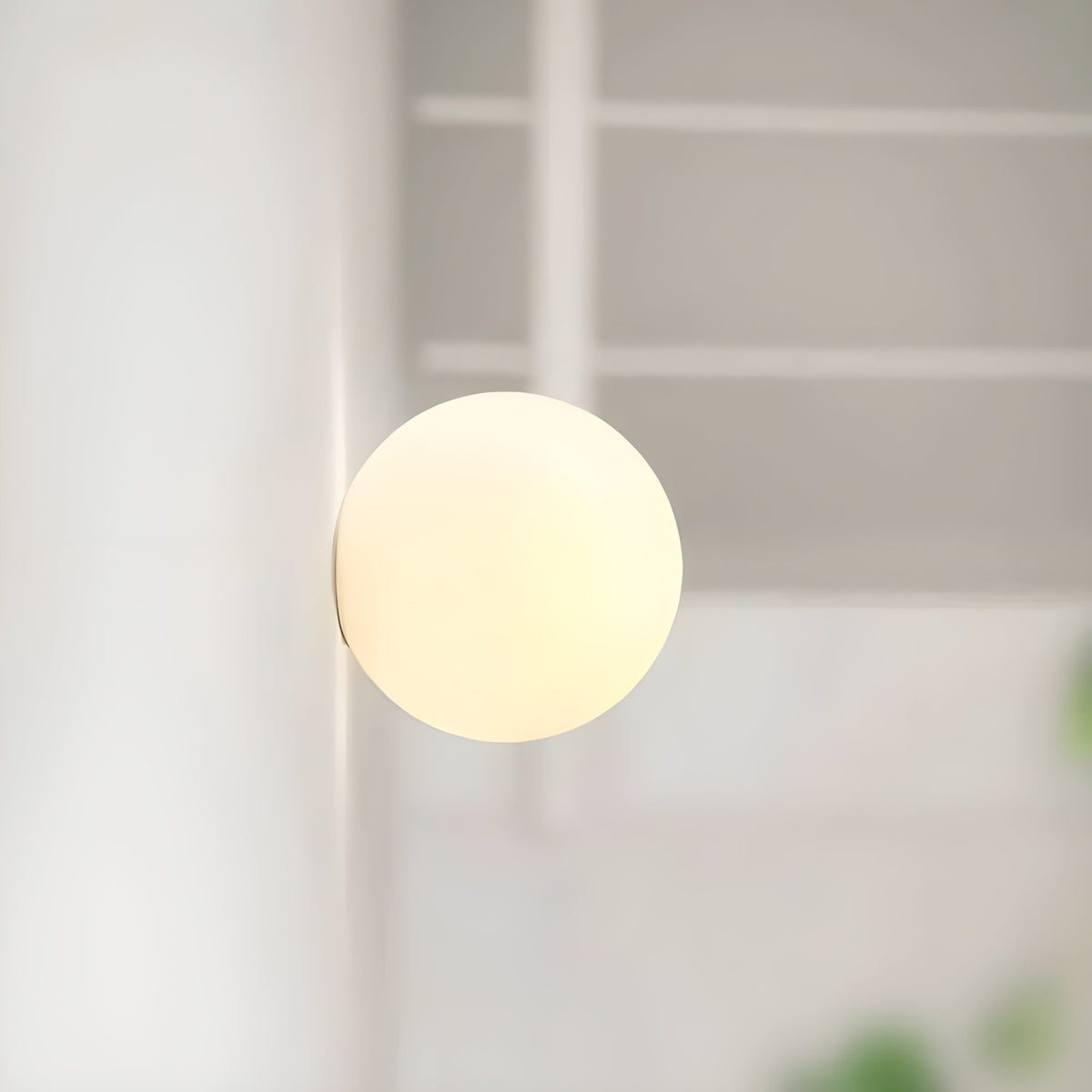 Flush Mount Globe Wall Light with Frosted Glass and Modern Minimalist Design - Image 8