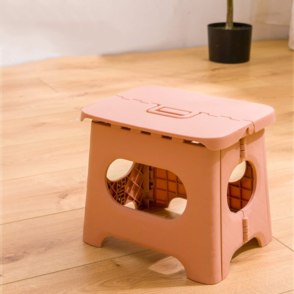 Folding Step Stool with Handle Portable Lightweight Plastic for Kitchen and Home - Image 4