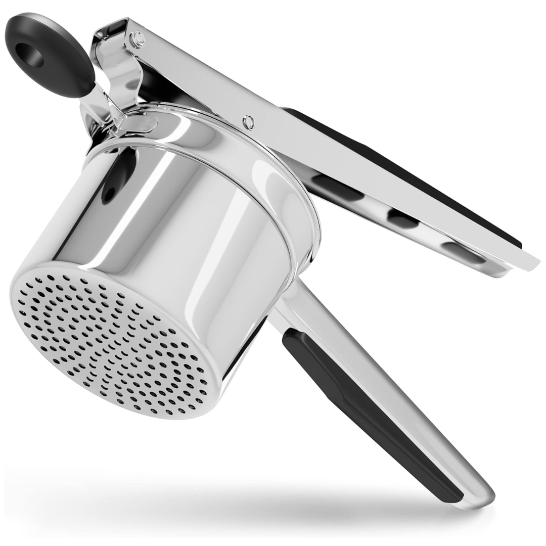 Food Ricer with Stainless Steel Construction and Interchangeable Discs for Mashed Potatoes - Image 1