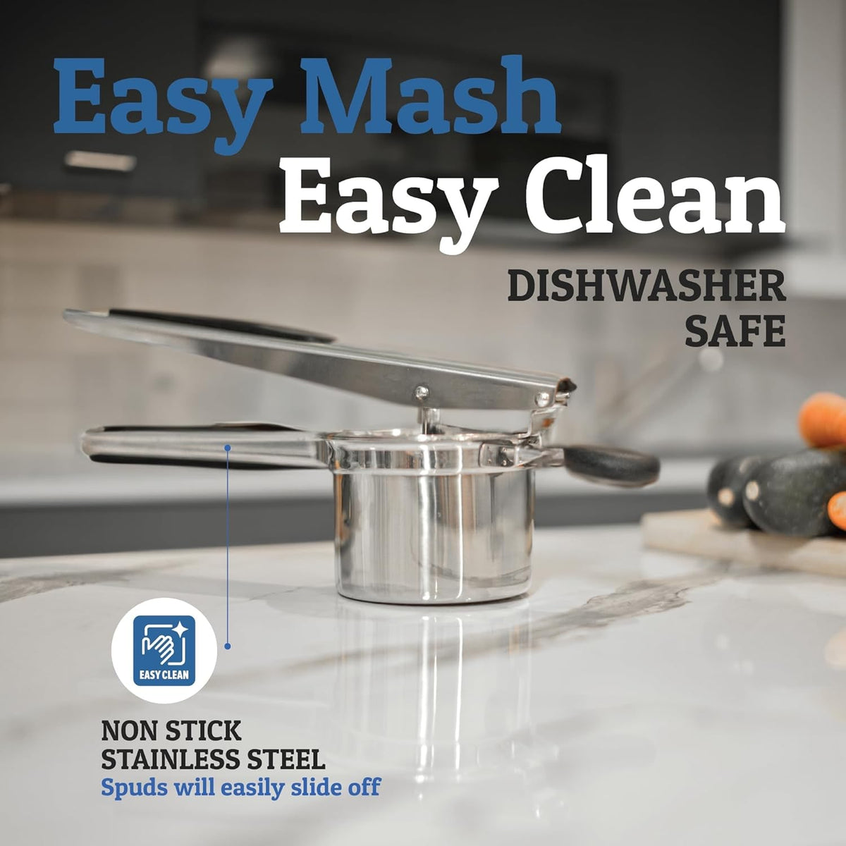 Food Ricer with Stainless Steel Construction and Interchangeable Discs for Mashed Potatoes - Image 10