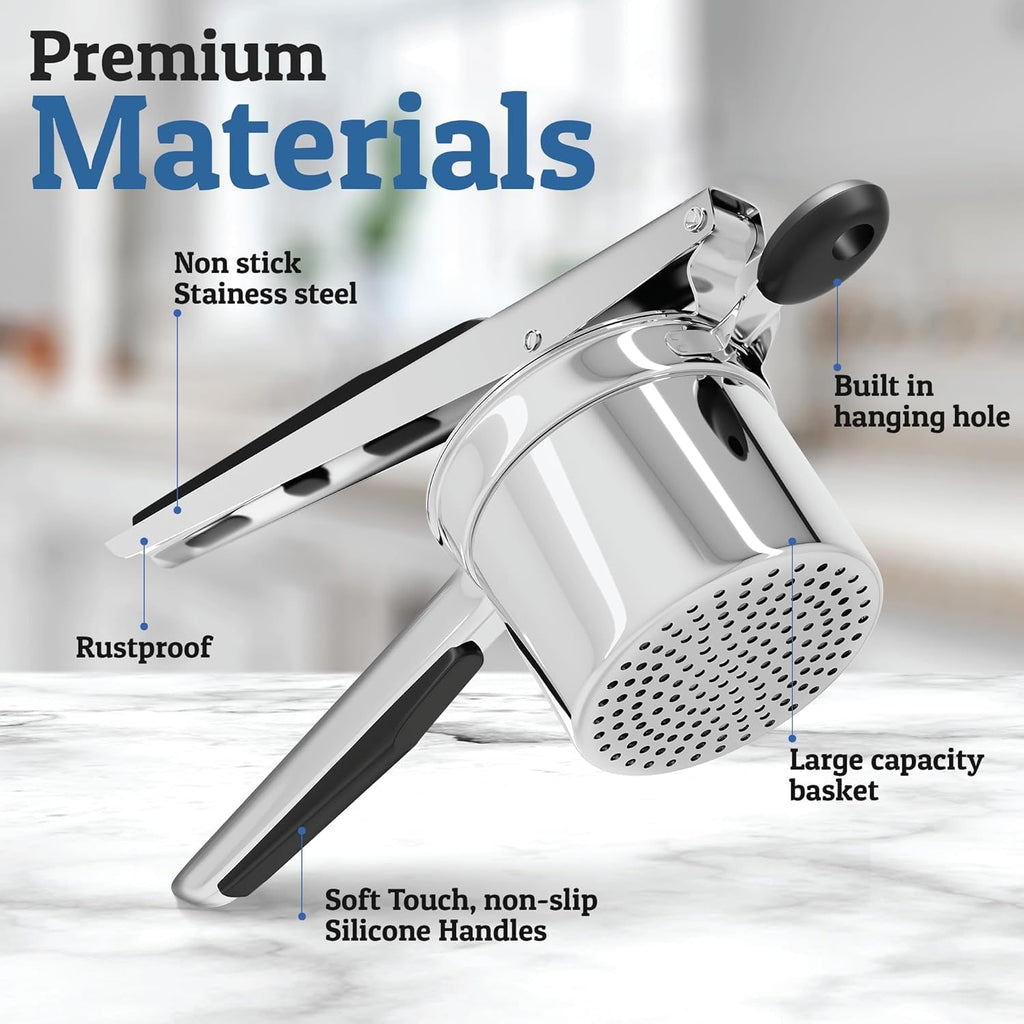 Food Ricer with Stainless Steel Construction and Interchangeable Discs for Mashed Potatoes - Image 11