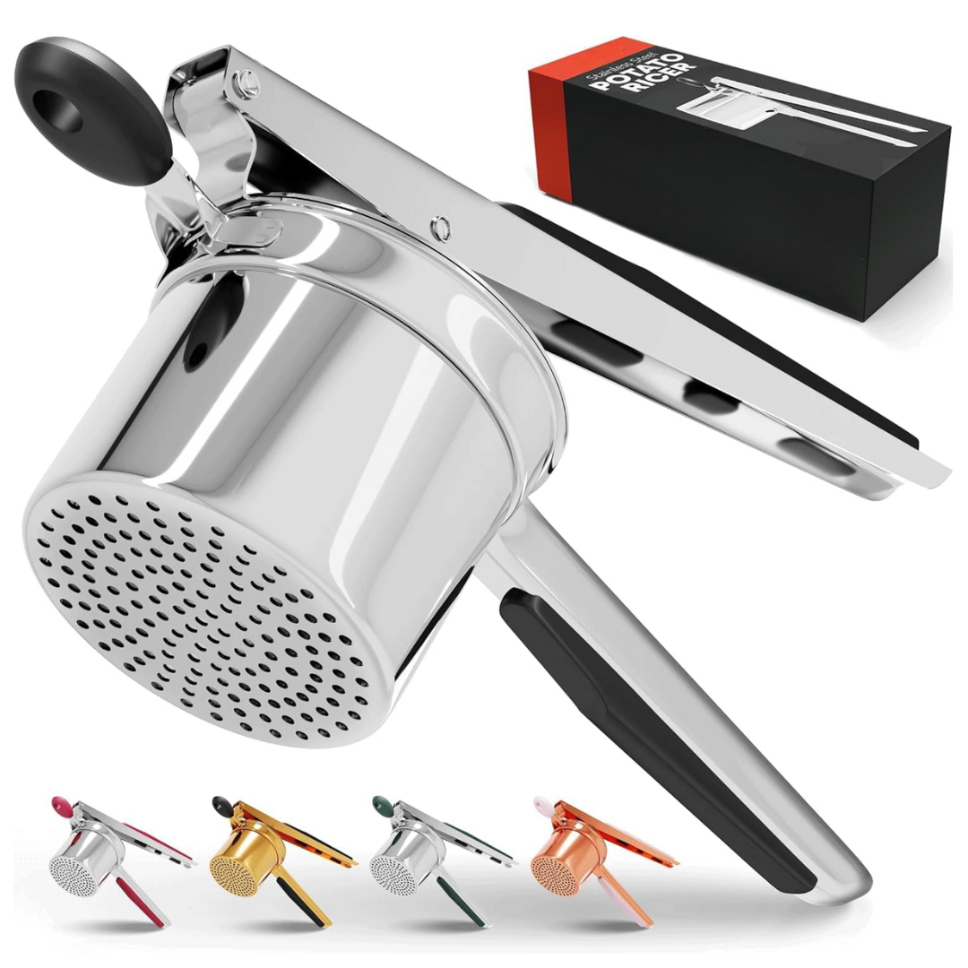 Food Ricer with Stainless Steel Construction and Interchangeable Discs for Mashed Potatoes - Image 6