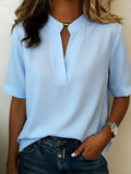 Francesca | Blusa Donna Colletto Scollatura V Blu
