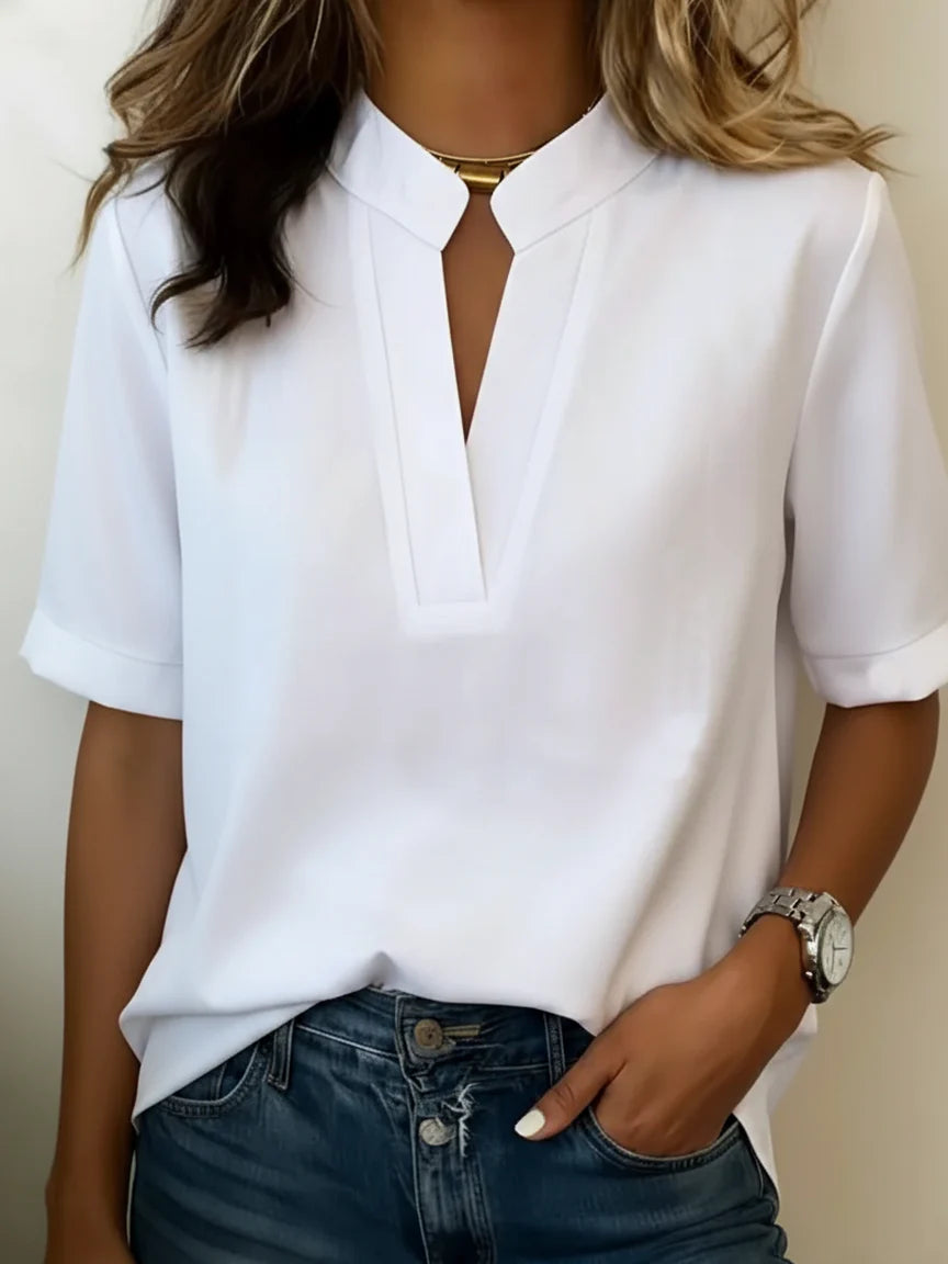 Francesca | Blusa Donna Colletto Scollatura V Bianco