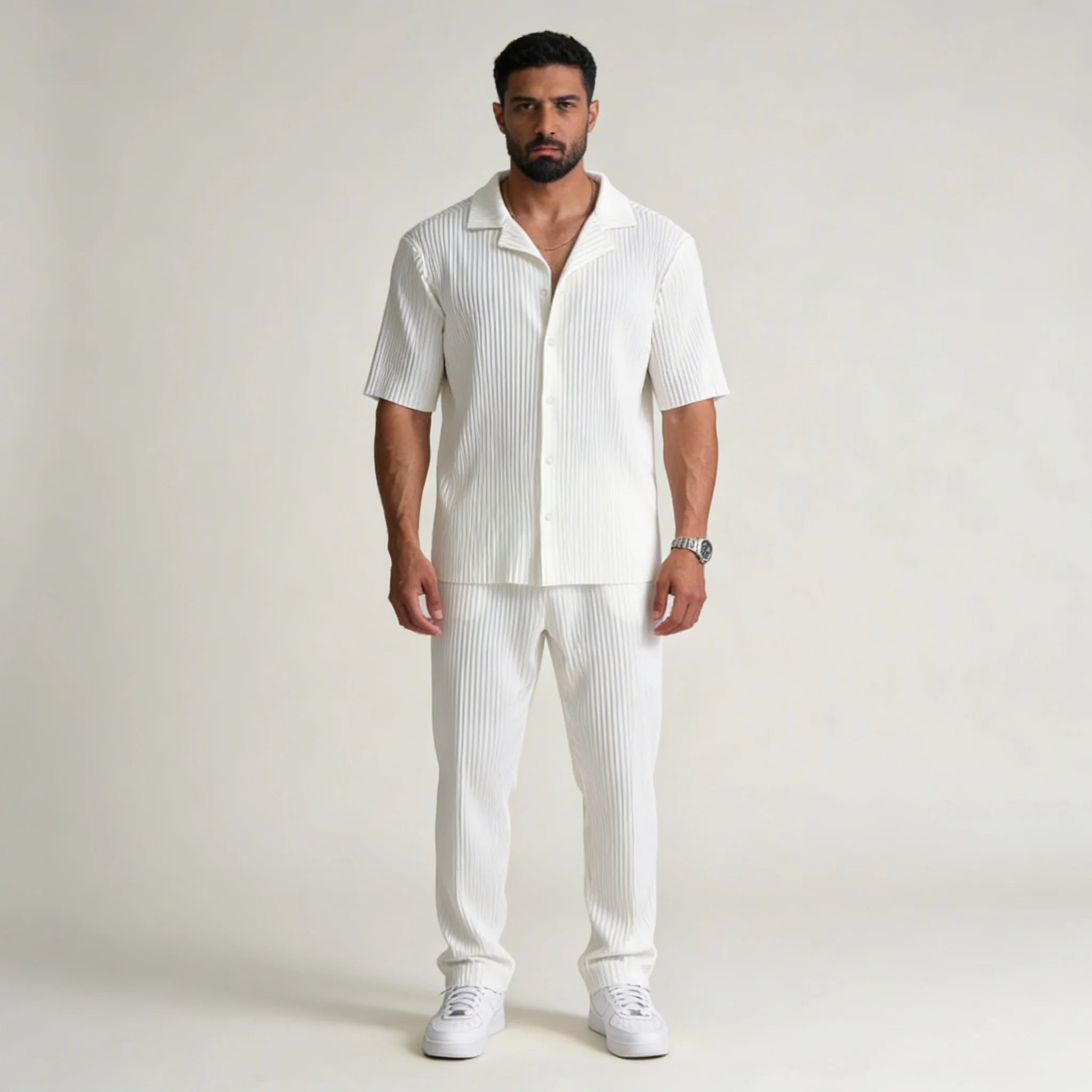 Francesco | Completo Uomo Estivo Camicia Pantalone Righe