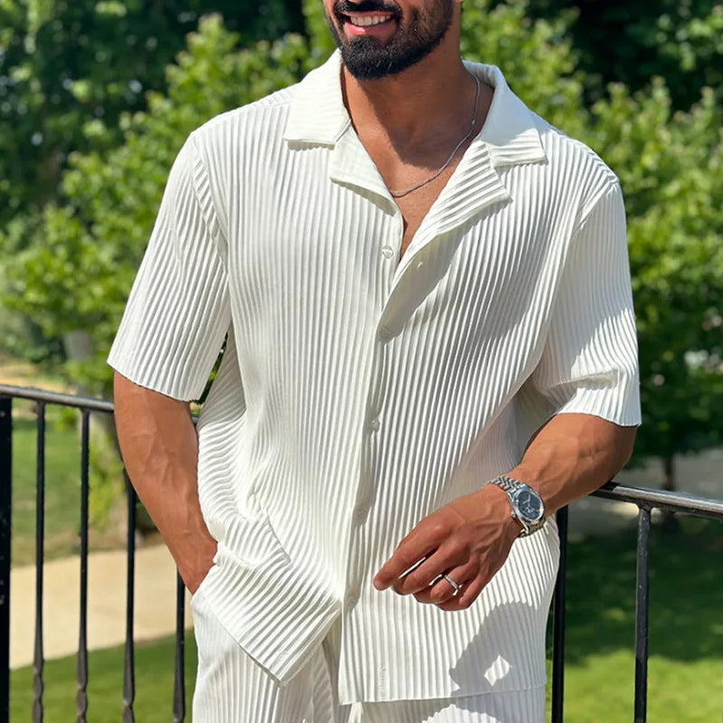 Francesco | Completo Uomo Estivo Camicia Pantalone Righe