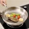 Frying Pan with Hammered Interior and Glass Lid Stainless Steel Induction Cookware - Image 1