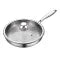 Frying Pan with Hammered Interior and Glass Lid Stainless Steel Induction Cookware - Image 5