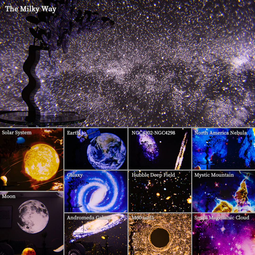 Galaxy Projector with 360° Rotation 13 Scene Discs and Adjustable Star Light - Image 11