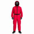 Game Costume Red Hooded Jumpsuit with Cargo Belt for Kids - Image 2