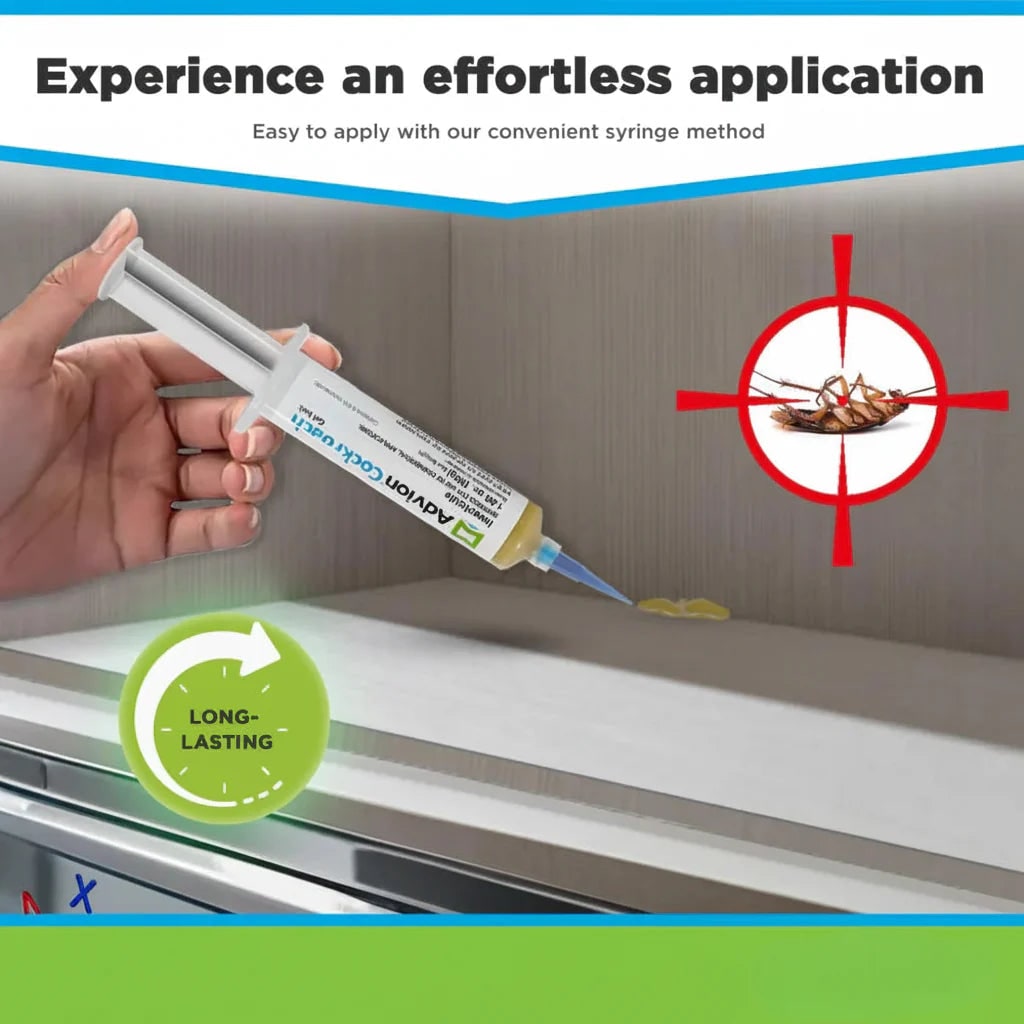 German Cockroach Gel Bait Syringe with Precision Applicator Nozzle for Targeted Indoor Control - Image 2