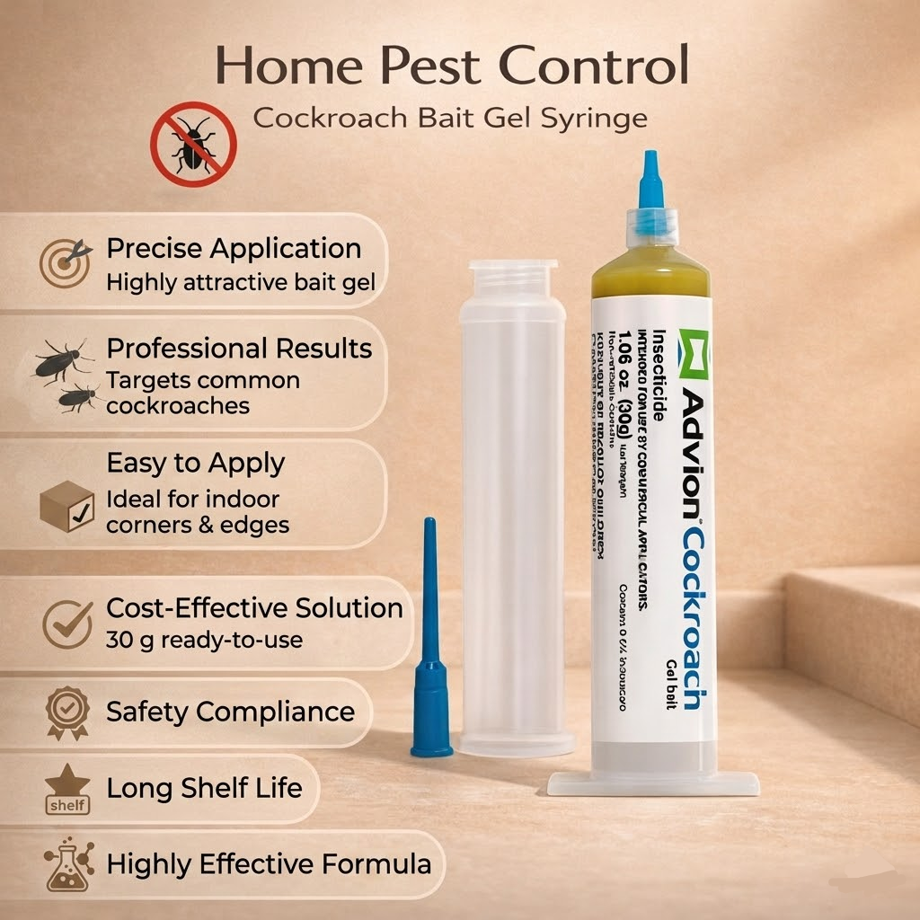 German Cockroach Gel Bait Syringe with Precision Applicator Nozzle for Targeted Indoor Control - Image 3