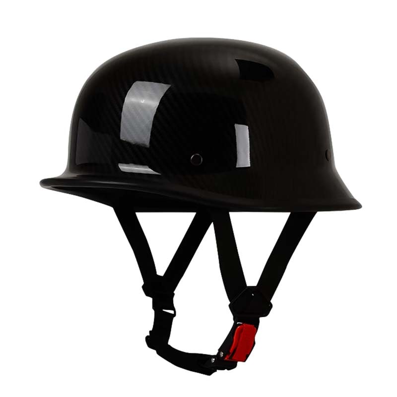 German Motorcycle Helmet Half Shell Open Face Dot Certified Lightweight with Quick Release Buckle - Image 1