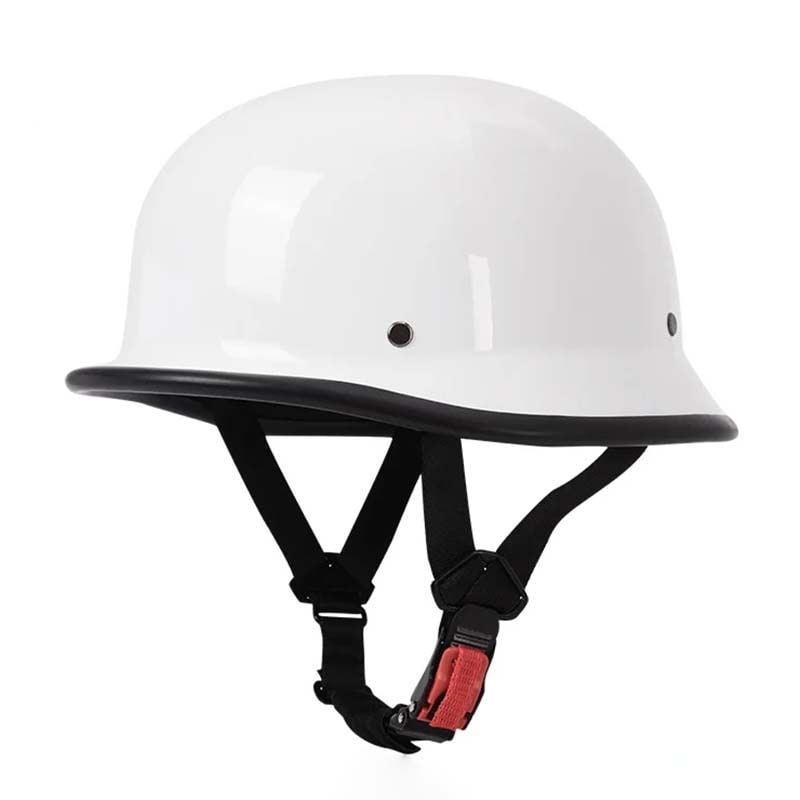 German Motorcycle Helmet Half Shell Open Face Dot Certified Lightweight with Quick Release Buckle - Image 2