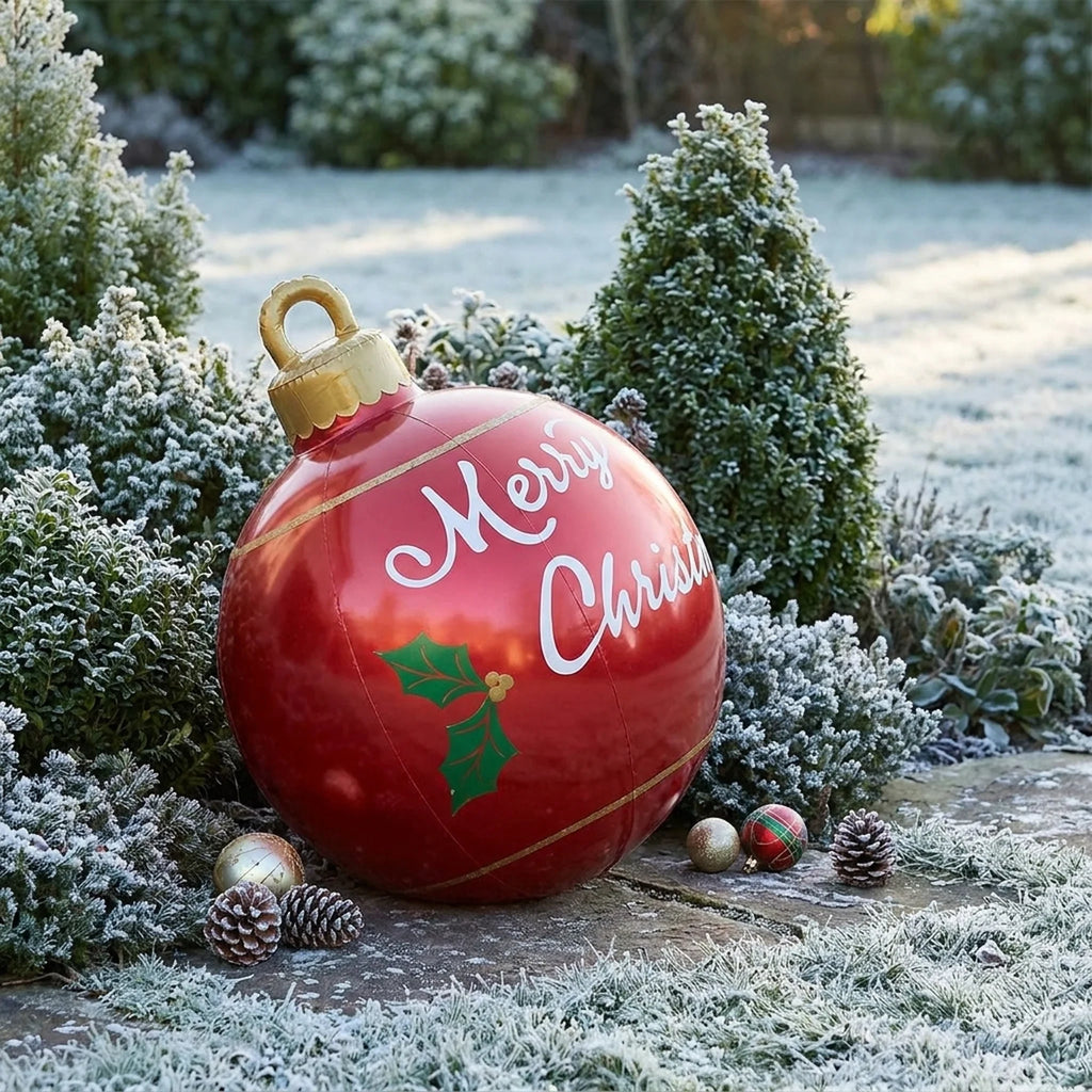 Giant Inflatable Ornament Ball with Heat-Sealed Seams for Outdoor Displays - Image 1